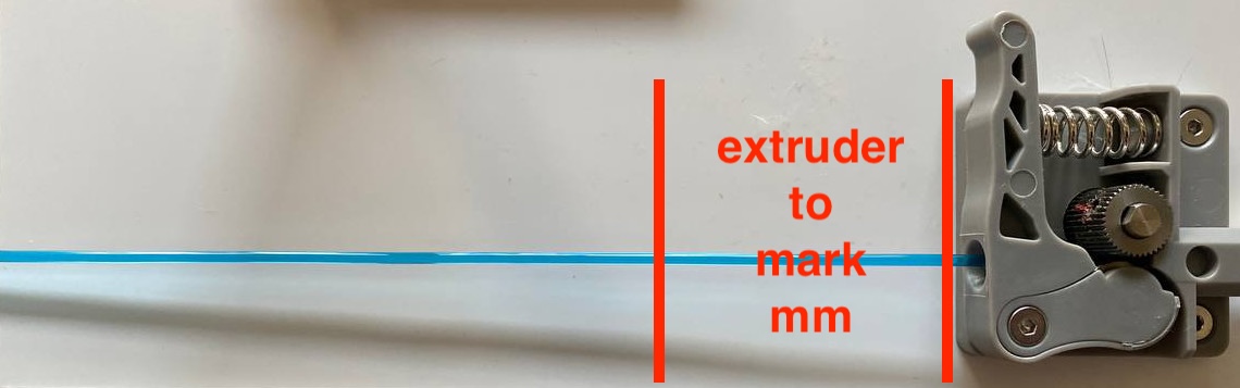 image that show how to mesure the rest of filament after the 100mm extrusion