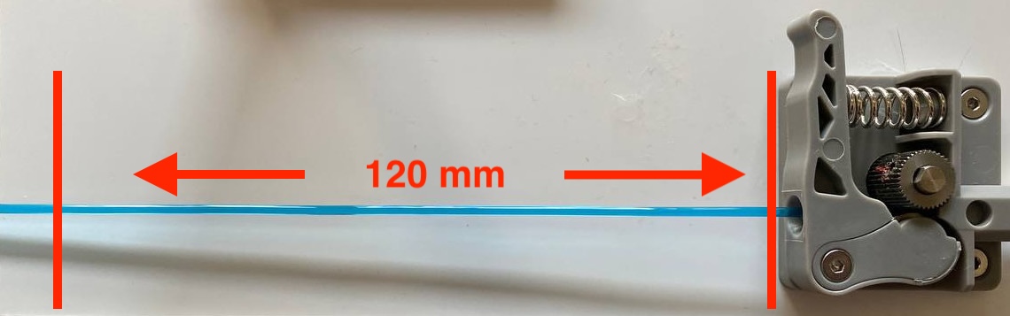 image that show how to mark the filament before the extruder